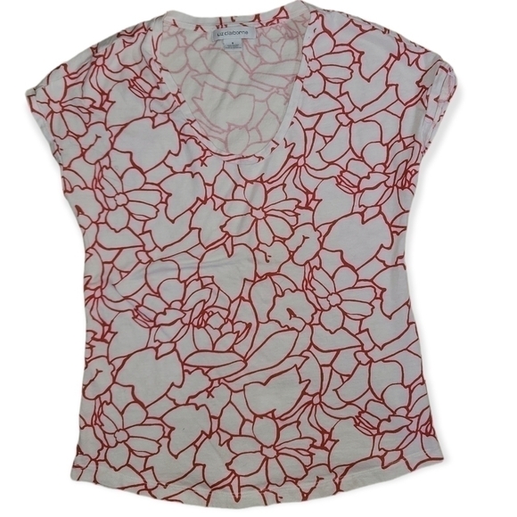 Nwot Liz Claiborne Floral Top - Picture 1 of 1
